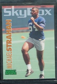New York Giants Michael Strahan Skybox Rookie FB Card