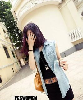  Womens Jeans Sleeveles Vest Smooth Jean Cool Tomboy Middlesex Coat