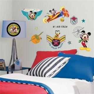Mickey Mouse Pilot Wall Stickers 31 Decals Disney Clubhouse Room Decor