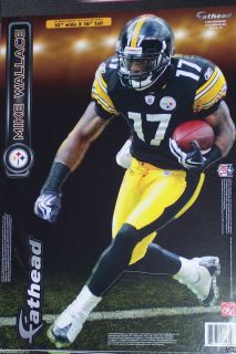 Mike Wallace FATHEAD Pittsburgh Steelers NFL 16 x10 Wall Graphic BRAND