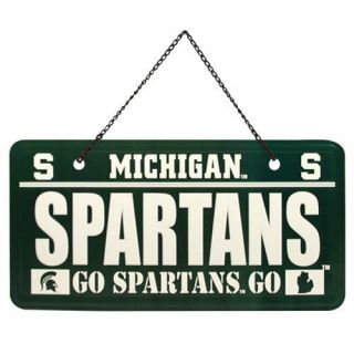 Michigan State Spartans License Plate Sign Green