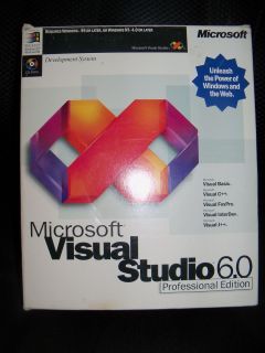 Microsoft Visual Studio 6.0 Professional VS 6 Pro MSDN BASIC C+ FoxPro