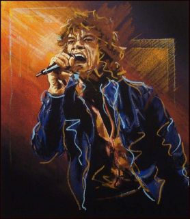Ronnie Wood Study for Mick II Sold Out Mick Jagger Hand Signed