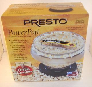 Orville Redenbacher Microwave Popcorn Poppers in Box w Instructions