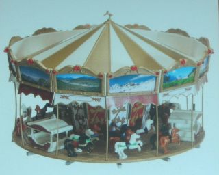 Decorative Kids Merry Go Round Motorized Circus Fair Midway Kit