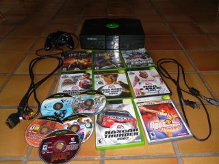 Original Microsoft Xbox System 13 Games Bundle Accessories