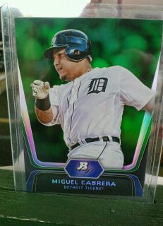 Miguel Cabrera 2012 Bowman Emerald Platinum Card 6