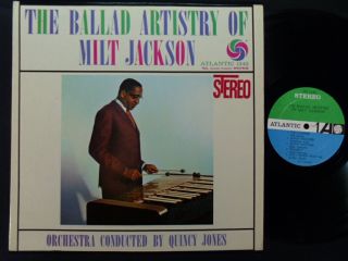 Milt Jackson Ballad Artistry of 1961 Atlantic Stereo EX