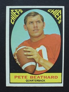 1967 Topps Milton Bradley Pete Beathhard 60 Chiefs AFL