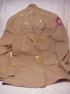 WWII US Army Tropical BG General Officer Uniform Coat Jacket Tunic