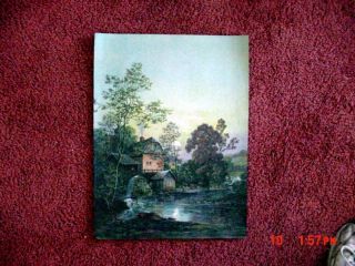 Crane Flour Mill Moonlight River Litho Print