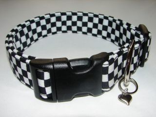 Charming NASCAR Checkered Flag Dog Collars Mini