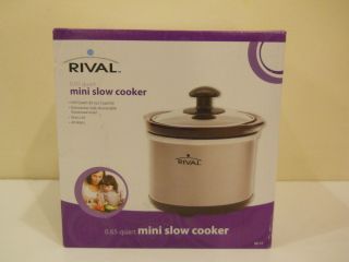 New in Box Rival Mini Slow Cooker Stainless Steel 20 oz Crock Pot