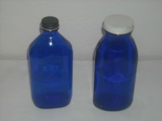 Vintage Milk of Magnesia Cobalt Blue Bottles