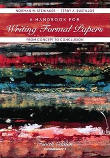 Handbook for Writing Formal Papers from Concept to Conclusion by