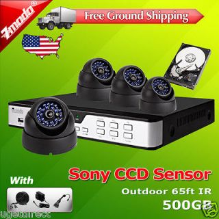 CH DVR Outdoor CCD IR CCTV Home Surveillance Security Camera System