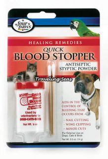 Four Paws Quick Blood Stopper Antiseptic .5oz Dog Bird Nail Cutting