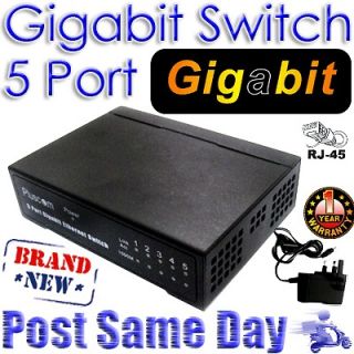 Port Gigabit 10/100/1000 Mbps Ethernet Network LAN Switch Hub