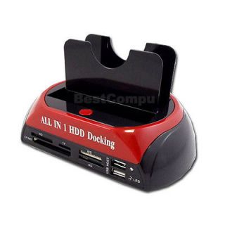 HDD HARD DRIVE DISK DUAL DOCK DOCKING STATION 2/5 Port USB 2.0 Hub