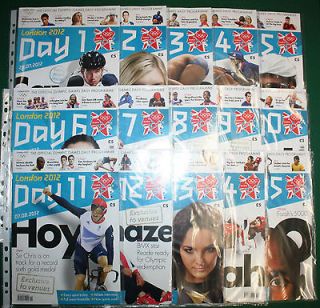 RARE Official London 2012 Olympic Games Daily Programme Set Day 1 to