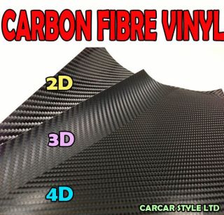 2D / 3D / 4D】BLACK COLOUR【Bubble Free Carbon Fibre Vinyl】Wrap