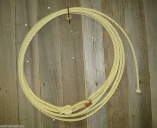 New Nylon Lariat Ranch Rope 7/16 x 30 Ft Cowboy Med Lay