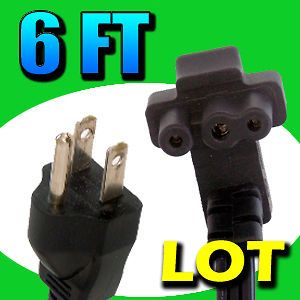 10 LOT 6ft Power Cord 3 Prong F2951 K2596 Dell PA 12/10