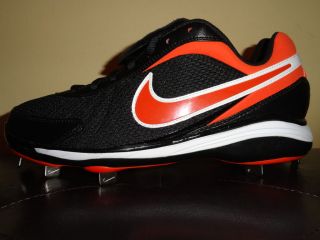 Mens Nike Air Zoom Coop Baseball Cleats Size 12.5 or 13.5 Orange/Black
