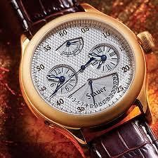 Stauer Men`s Meridian Power Reserve dual time Watch Automatic 40