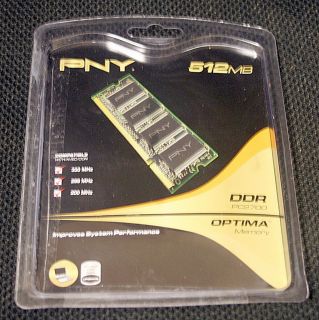 PNY 512MB PC2700 OPTIMA MEMORY FOR NOTEBOOK   MN0512SD1