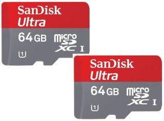 Lot 2 SanDisk 64GB Class10 UHS 1 Micro SDXC Micro SD Card MOBILE ULTRA