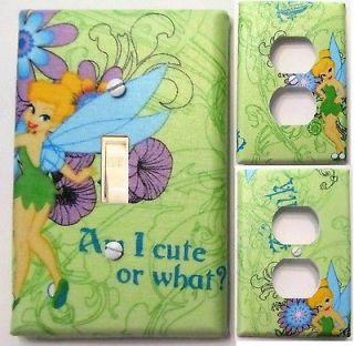 TINKERBELL DISNEY LIGHT SWITCH, OUTLET AND WALL PLATE COVERS KIDS ROOM