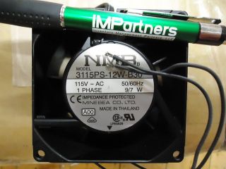 NMB 3115PS 12W B30  A00 AC Ball Bearing Fan. Brand New