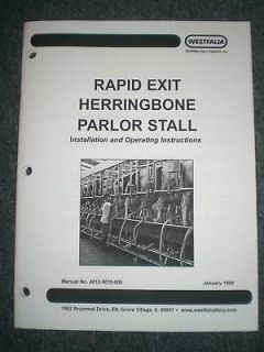 WESTFALIA RAPID EXIT HERRINGBONE PARLOR STALL MANUAL