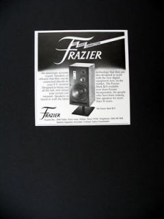 Frazier Mark V D Speakers 1984 print Ad