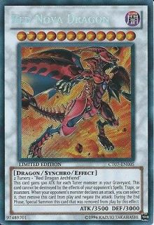 Yu Gi Oh yugioh Red Nova Dragon CT07 EN005 Secret Rare Limited Edition