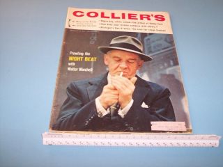 jk655 Colliers November 1956 Well dressed man cigarette smoking night