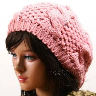 BEANIE Knit Crochet Ski Skull Hat Cap1027 6 baby PINK