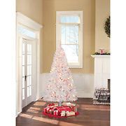 Artificial Prelit White Christmas Tree Multi Lights 600 Tips/ New