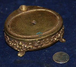 Vtg retro antique brass die cast pot metal small lamp bases (7 avail