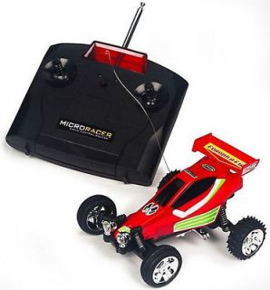 RADIO CONTROLLED~RC~ BLUE HAT~49MHZ~MICR​O RACE~RED CAR~TOY~LED