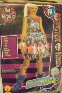 MONSTER HIGH COSTUME/DRESS UP NEW ABBY BOMINABLE LARGE 10/12