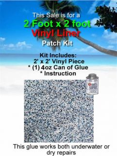 VINYL LINER Above Ground & Inground REPAIR Patching Kit