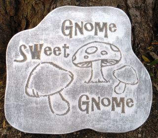 plastic Gnome sweet gnome plaque mold garden ornament stepping stone