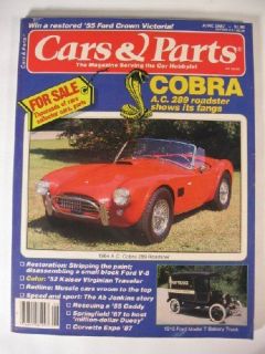 1987 Cars & Parts Vintage Magazine   1964 AC Cobra 289 Rodster
