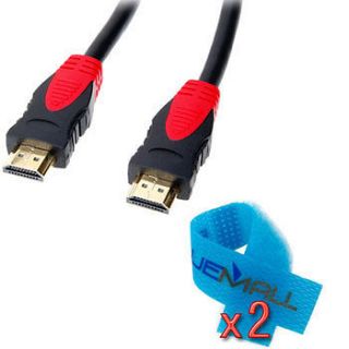 50 Feet Black/Red HDMI Cable Supports Ethernet, 3D & Audio Return+2x