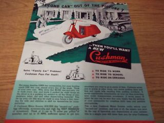 48 Cushman Motor Scooter dealer brochure, 2 sided
