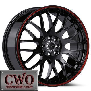 Black Ruff R355 Wheels Rims 4x100/4x114.3 4 Lug Civic Integra Accord