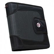 Brand New Black Case it 3 Ring 2 Binder With Built In Expandable File