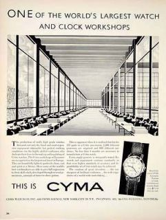 Cyma Watch 608 Fifth Ave New York Clock Workshop Timepiece Gold Steel